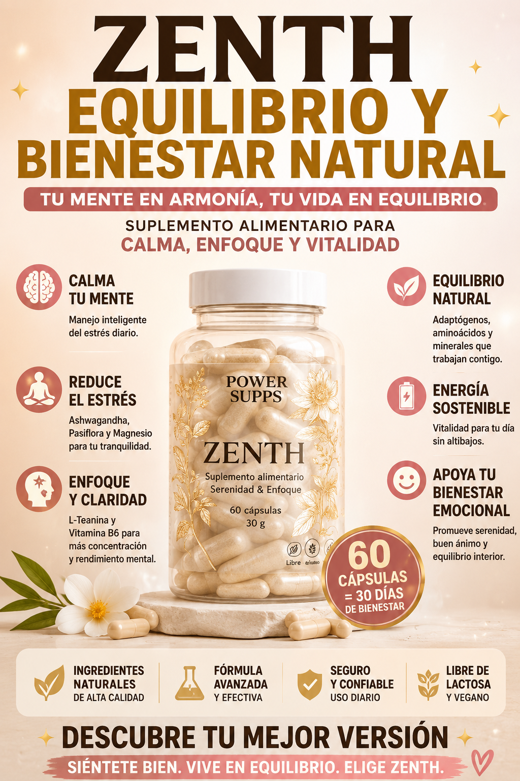Calma Y Estrés | Ashwagandha + Magnesio