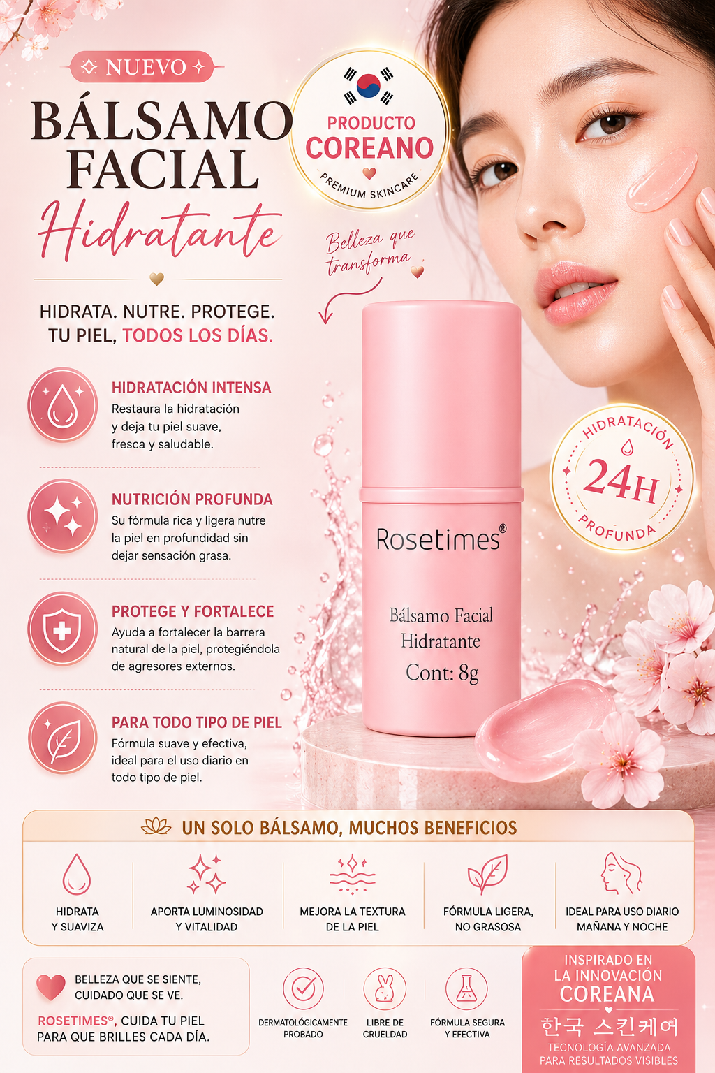 Bálsamo Facial Hidratante Antiarrugas