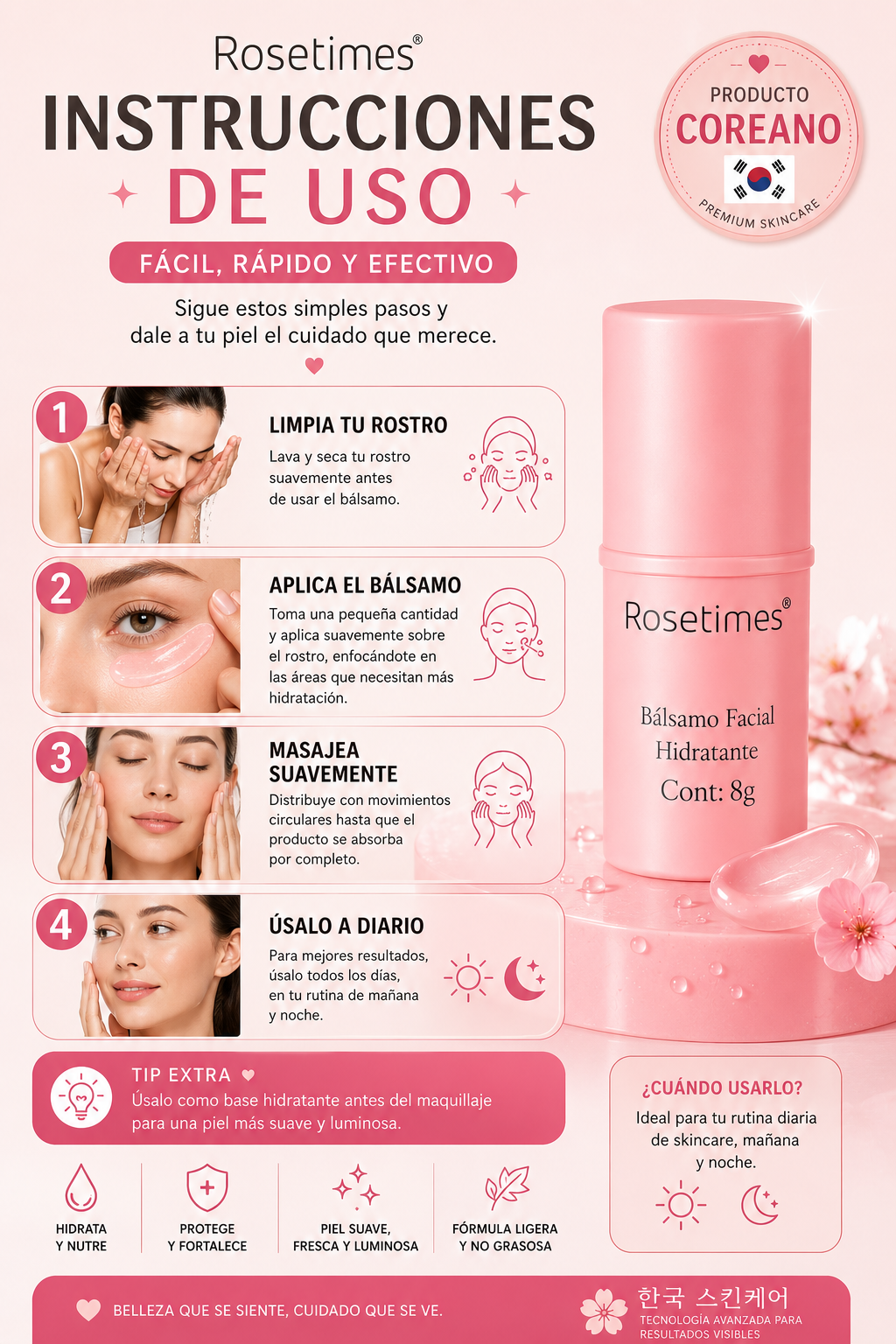 Bálsamo Facial Hidratante Antiarrugas