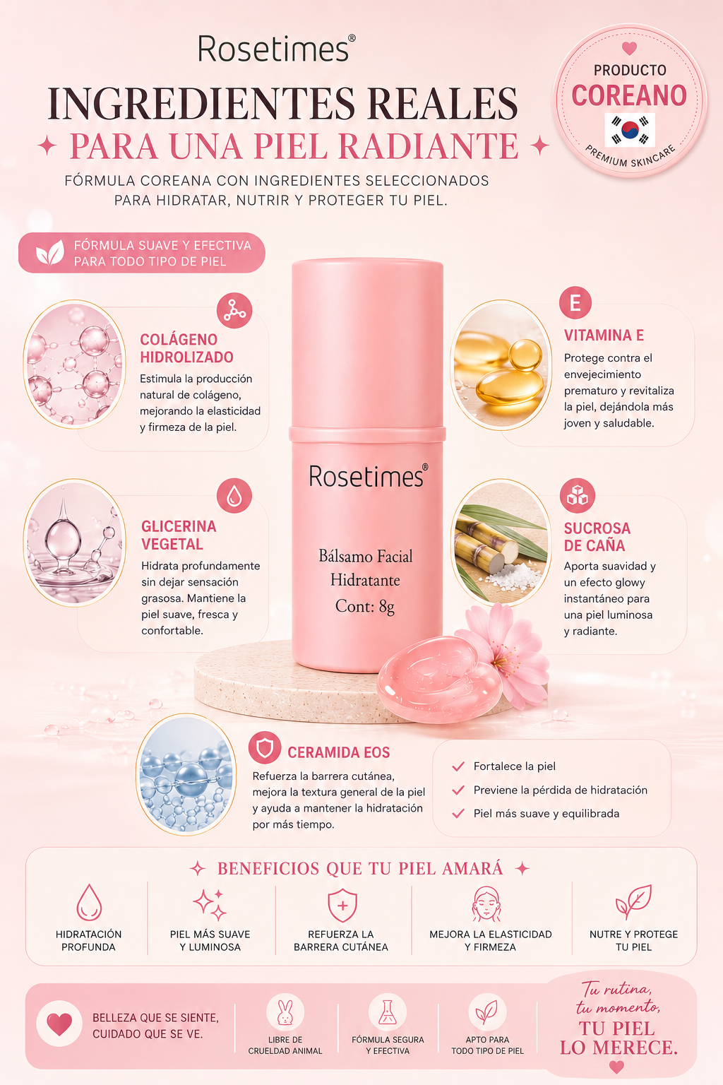 Bálsamo Facial Hidratante Antiarrugas
