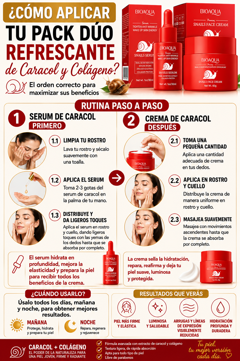 Pack Antiedad Bioaqua Sérum+ Crema