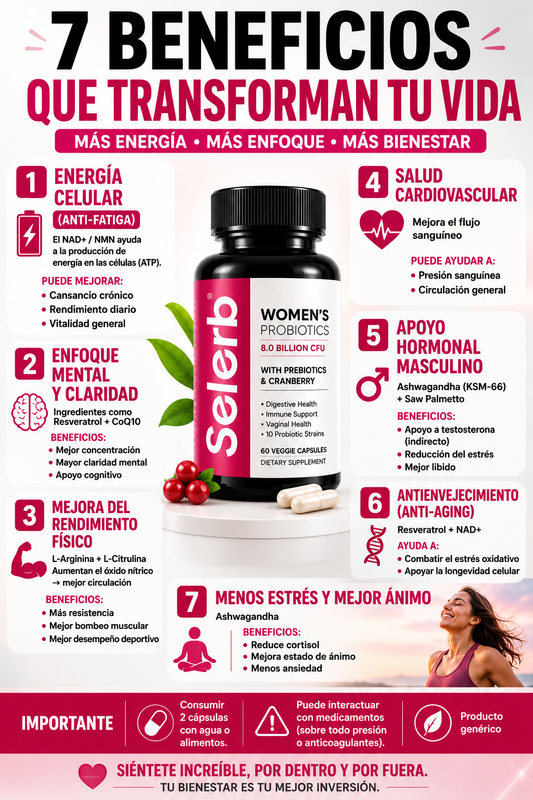 SELERB NAD+ FOR WOMAN 60 CAP