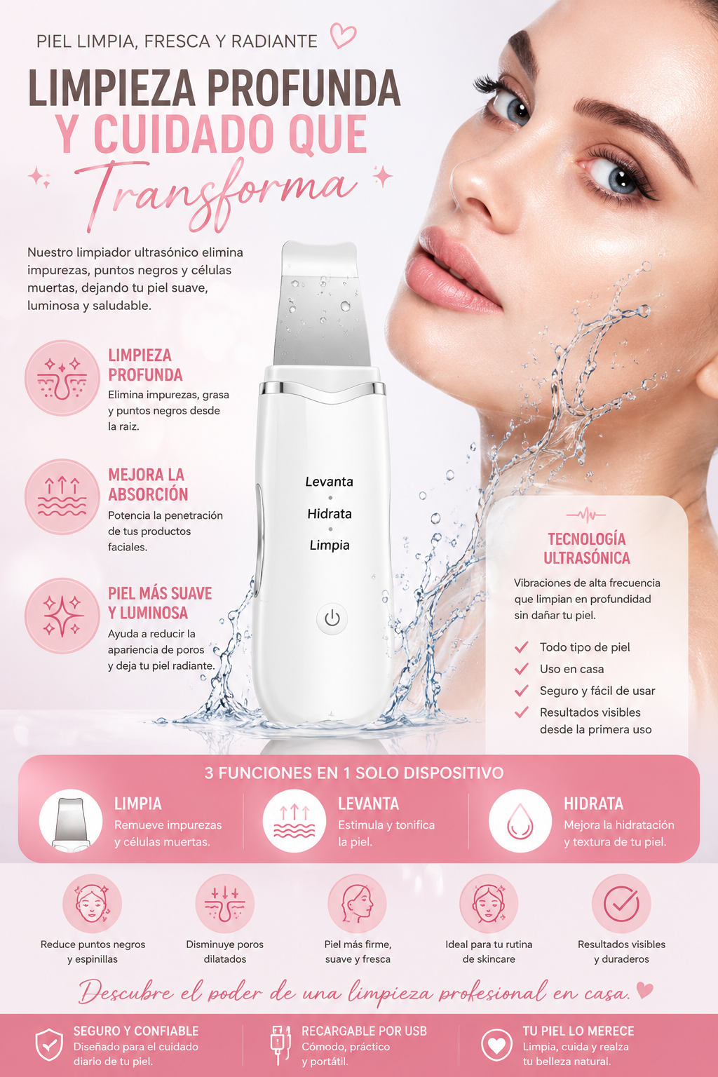 Limpiador facial electrico