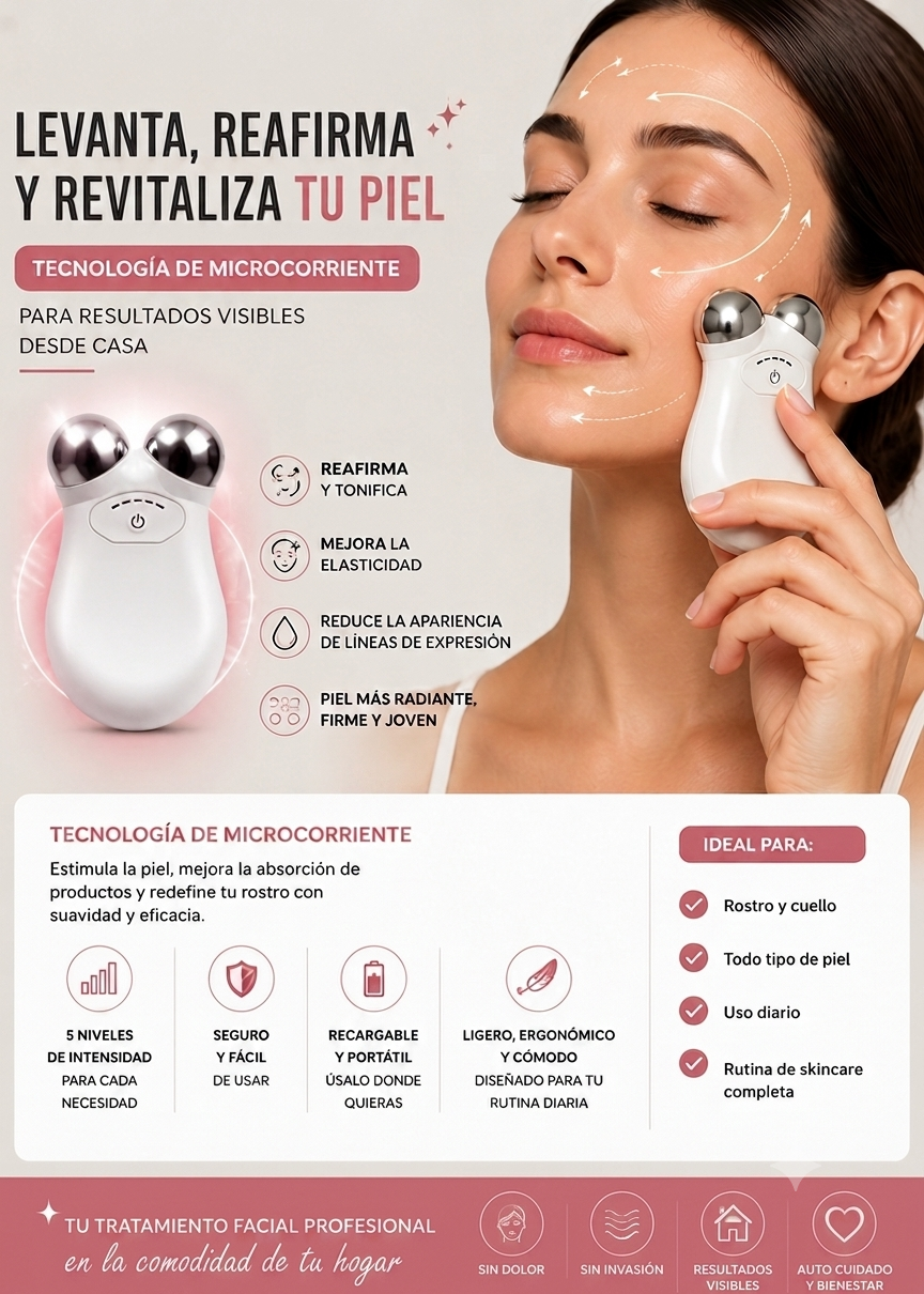Masajeador Facial Microcorriente USB