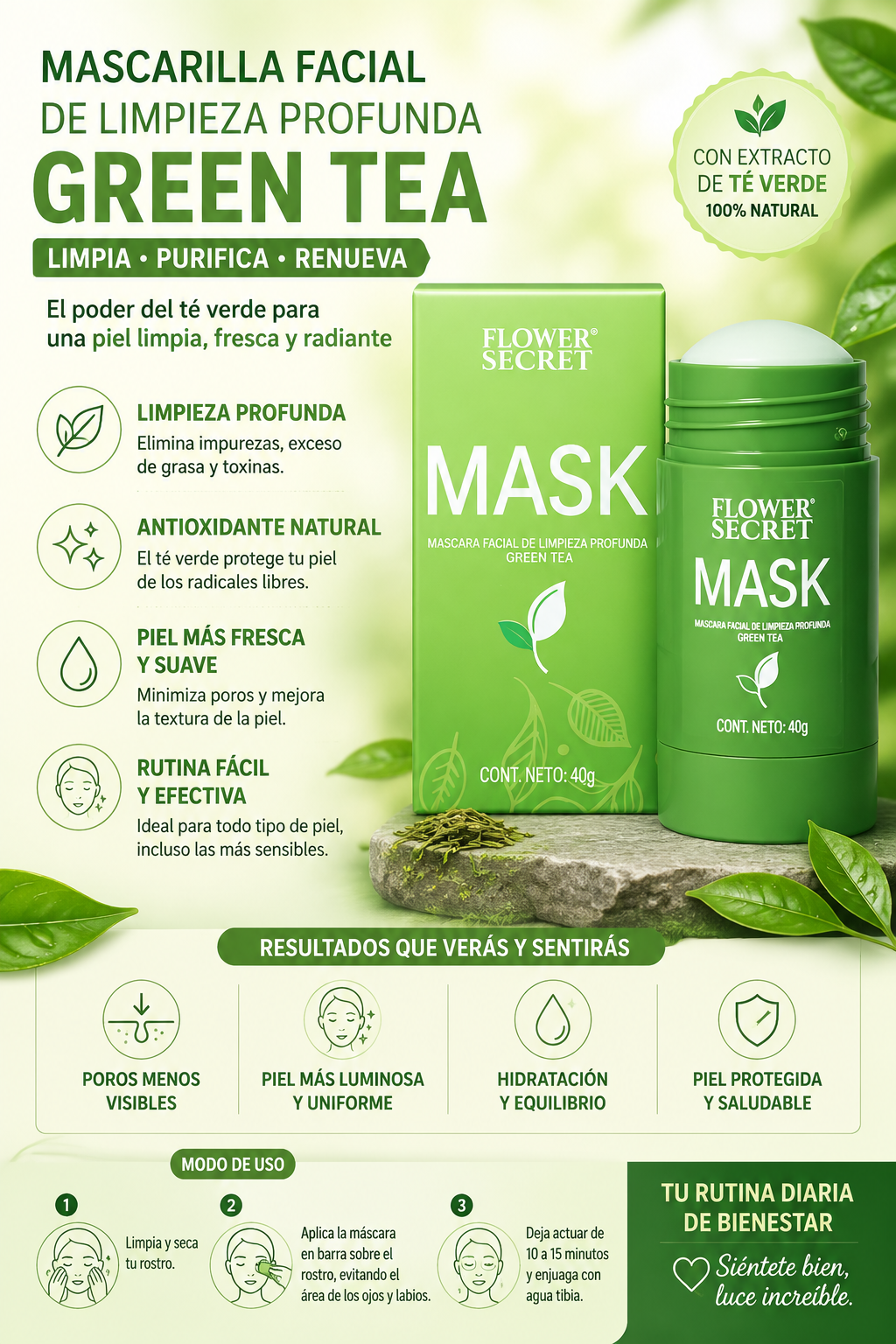 MASCARILLA TE VERDE EN BARRA