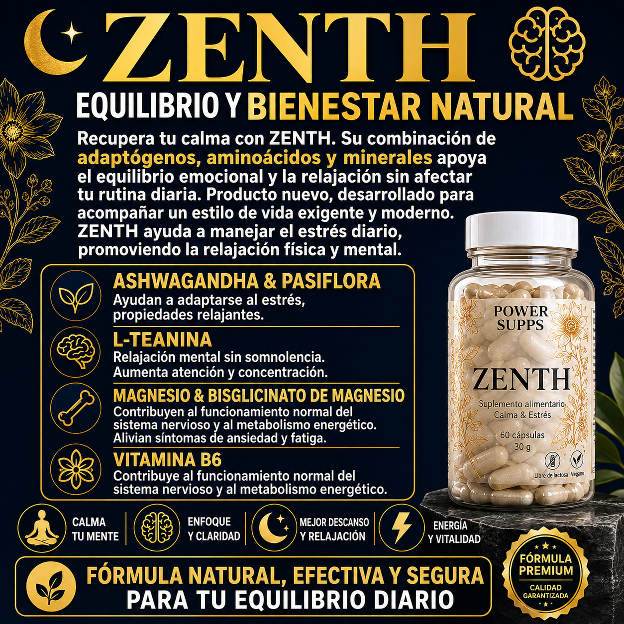 Calma Y Estrés | Ashwagandha + Magnesio