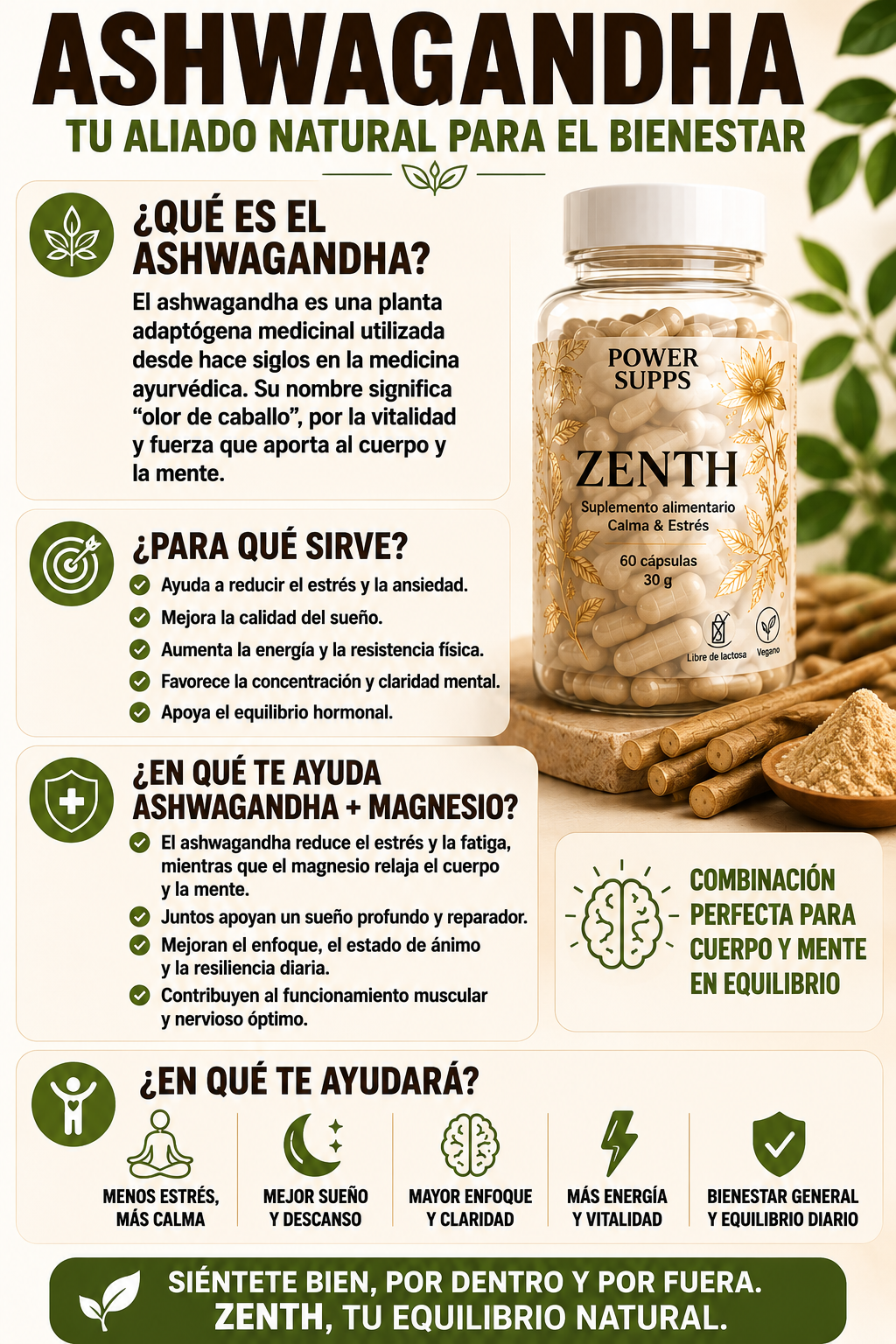 Calma Y Estrés | Ashwagandha + Magnesio